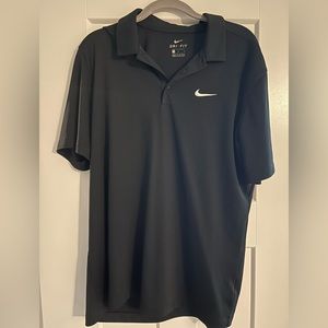 Black Nike dri fit golf shirt polo